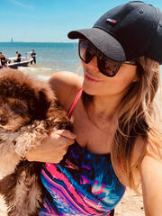 Lisa Marie Bourke Dog on Beach