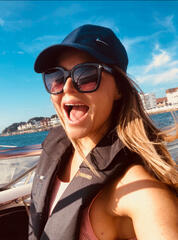 Lisamarie Bourke boat happy