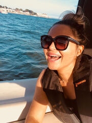 Lisamarie Bourke boat smile